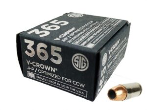 Sig Sauer P365 9mm 115 Gr Elite V Crown JHP 20Rd Box Ammo For Sale
